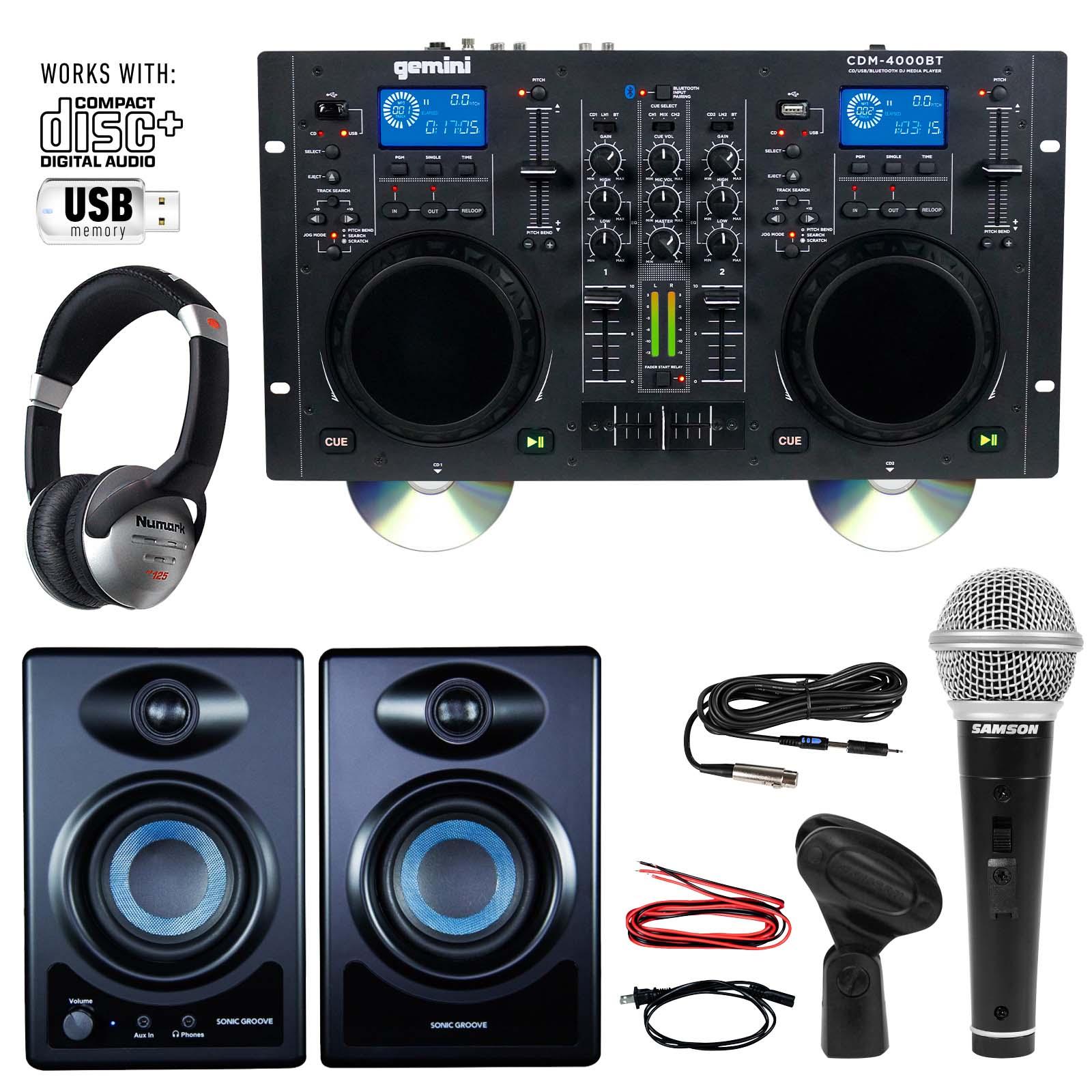 Gemini CDM-4000BT CD/MP3/USB Media Player Package | IDJNOW