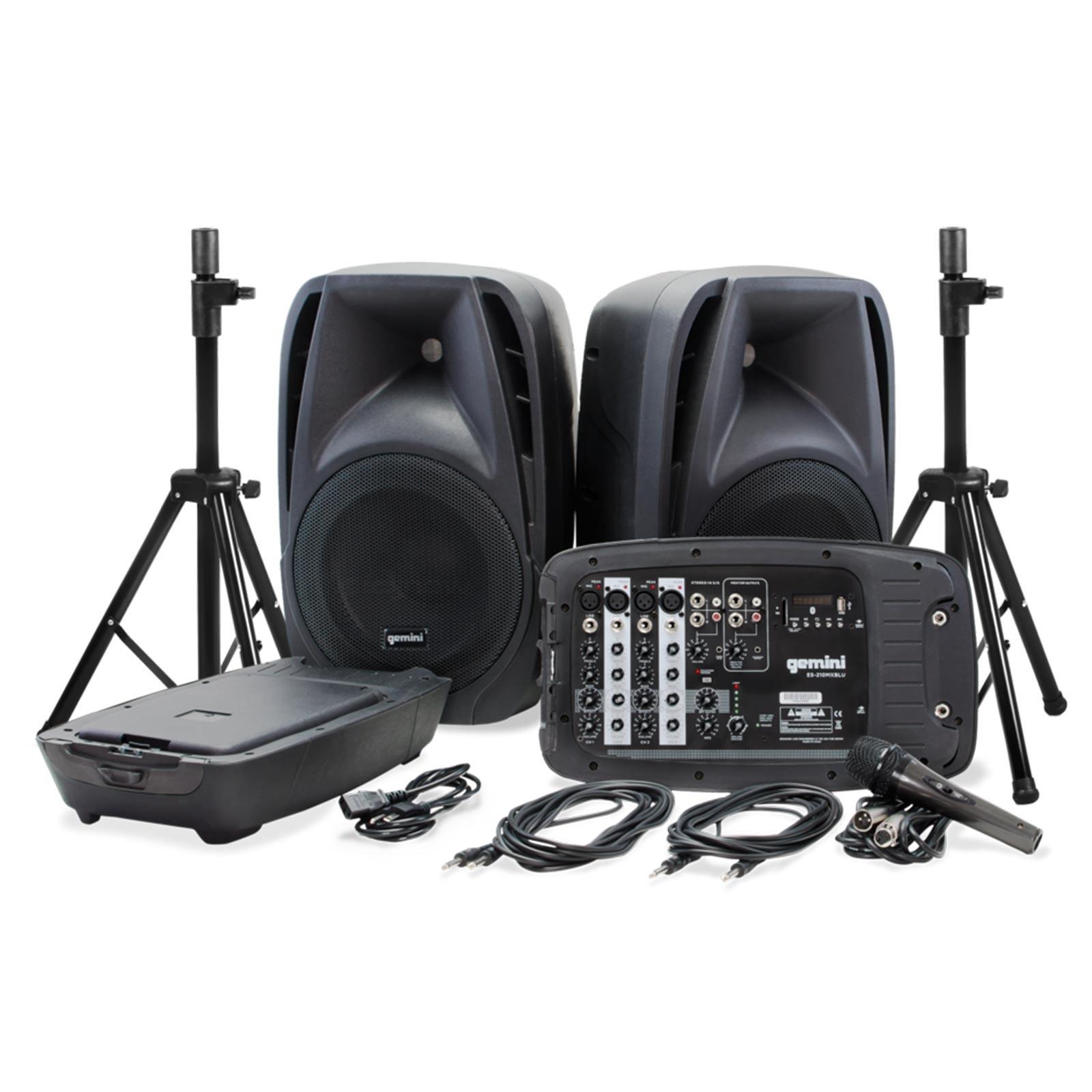 Gemini ES-210MXBLU-ST System with Speaker Stands IDJNOW