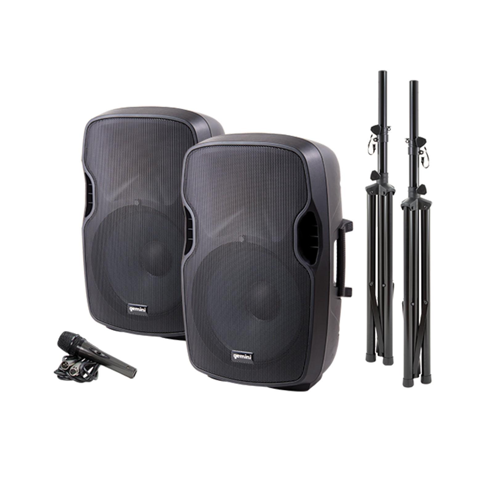 Gemini PA-SYS15 Complete Dual-Speaker PA Package IDJNOW