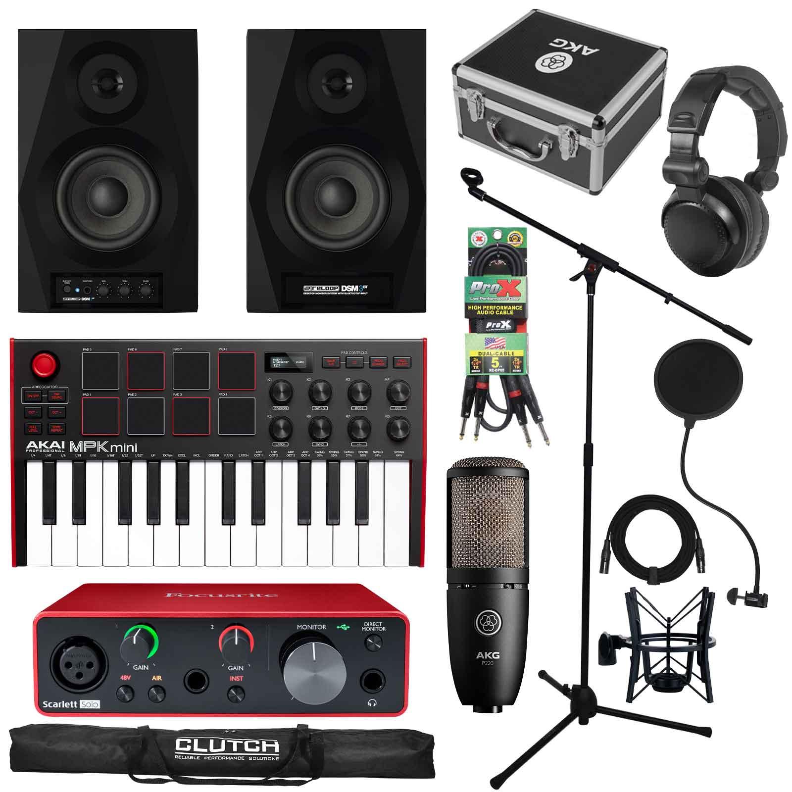 Home Studio Recording Kit w/Focusrite Scarlett Solo G4 USB | IDJNOW