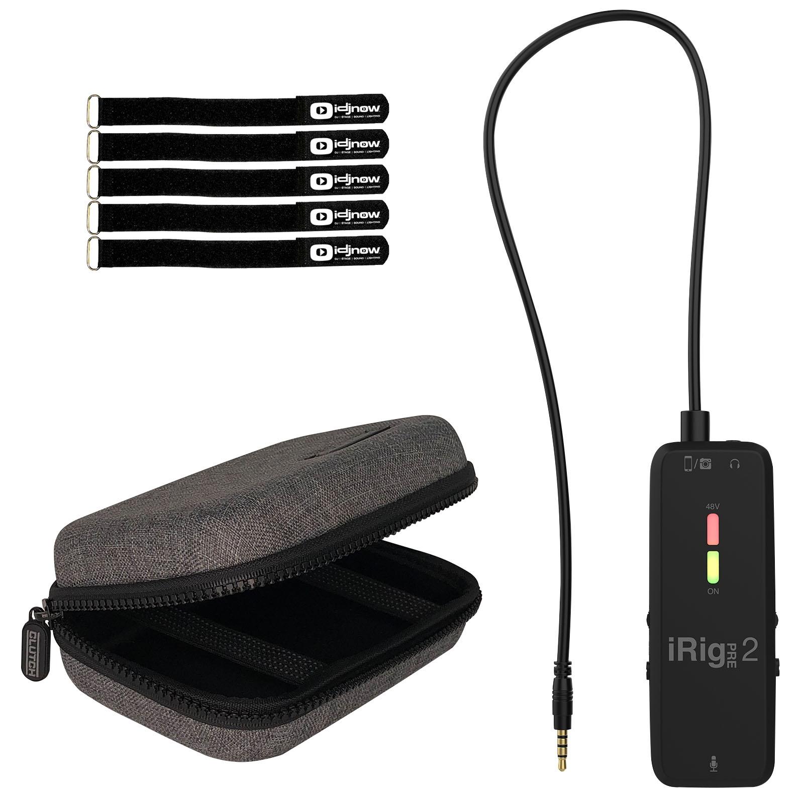 iRig Pre 2 Smartphone/Tablet Mic Preamp with Case | IDJNOW