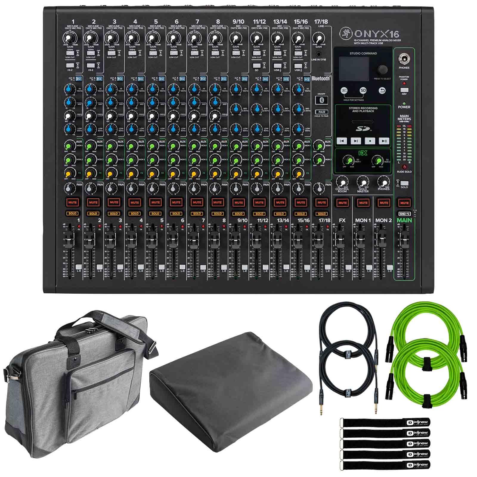 Mackie Onyx16 16-Channel Analog Mixer with Case | IDJNOW