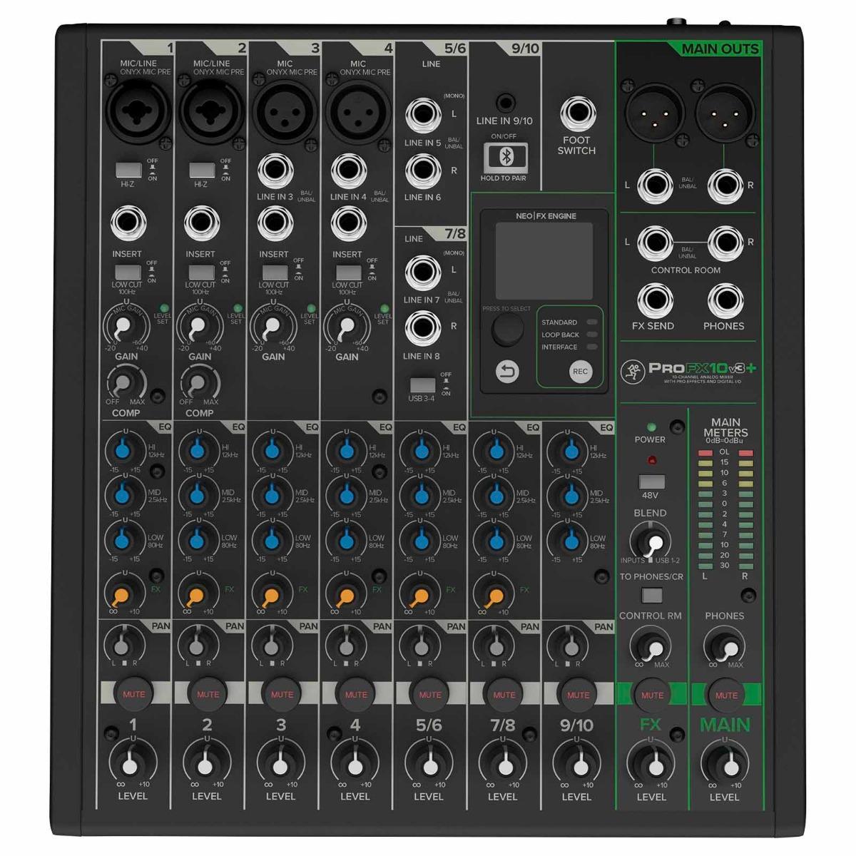 Mackie ProFX10v3+ 10-Channel Analog Mixer | IDJNOW