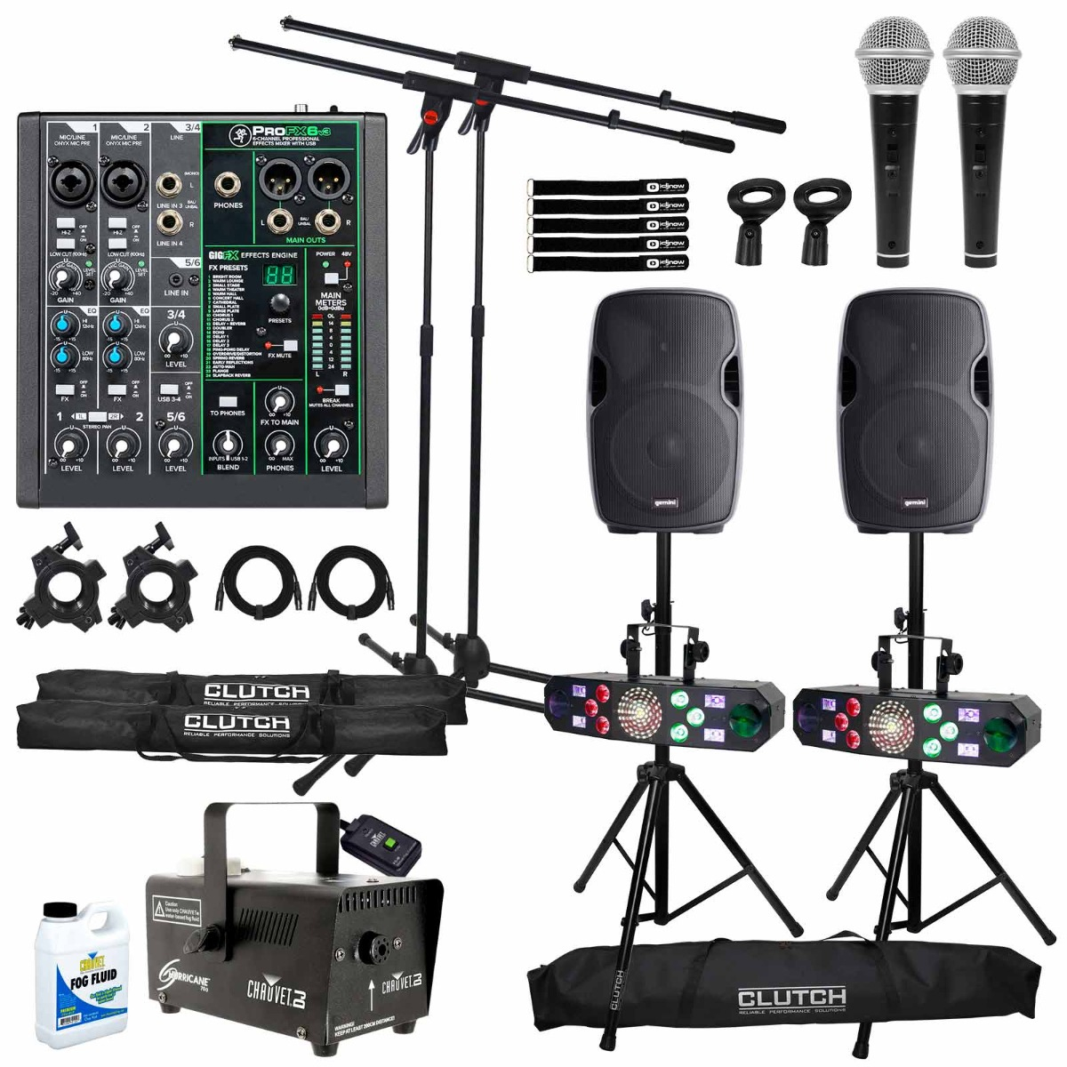 Mackie ProFX6v3 Mixer with Speakers & Effect Lights | IDJNOW