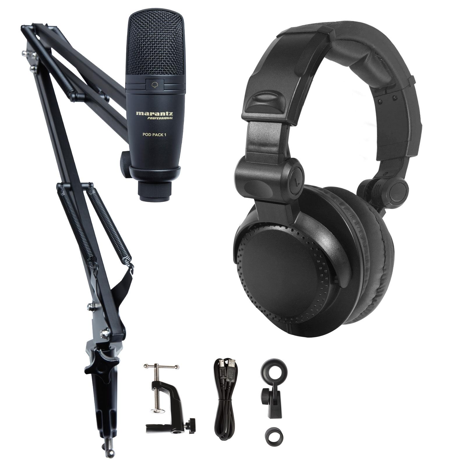 オーディオテクニカ AT8700J WH　marantz pod pack 1 Marantz Pod Pack 1 USB Microphone with Headphones | IDJNOW