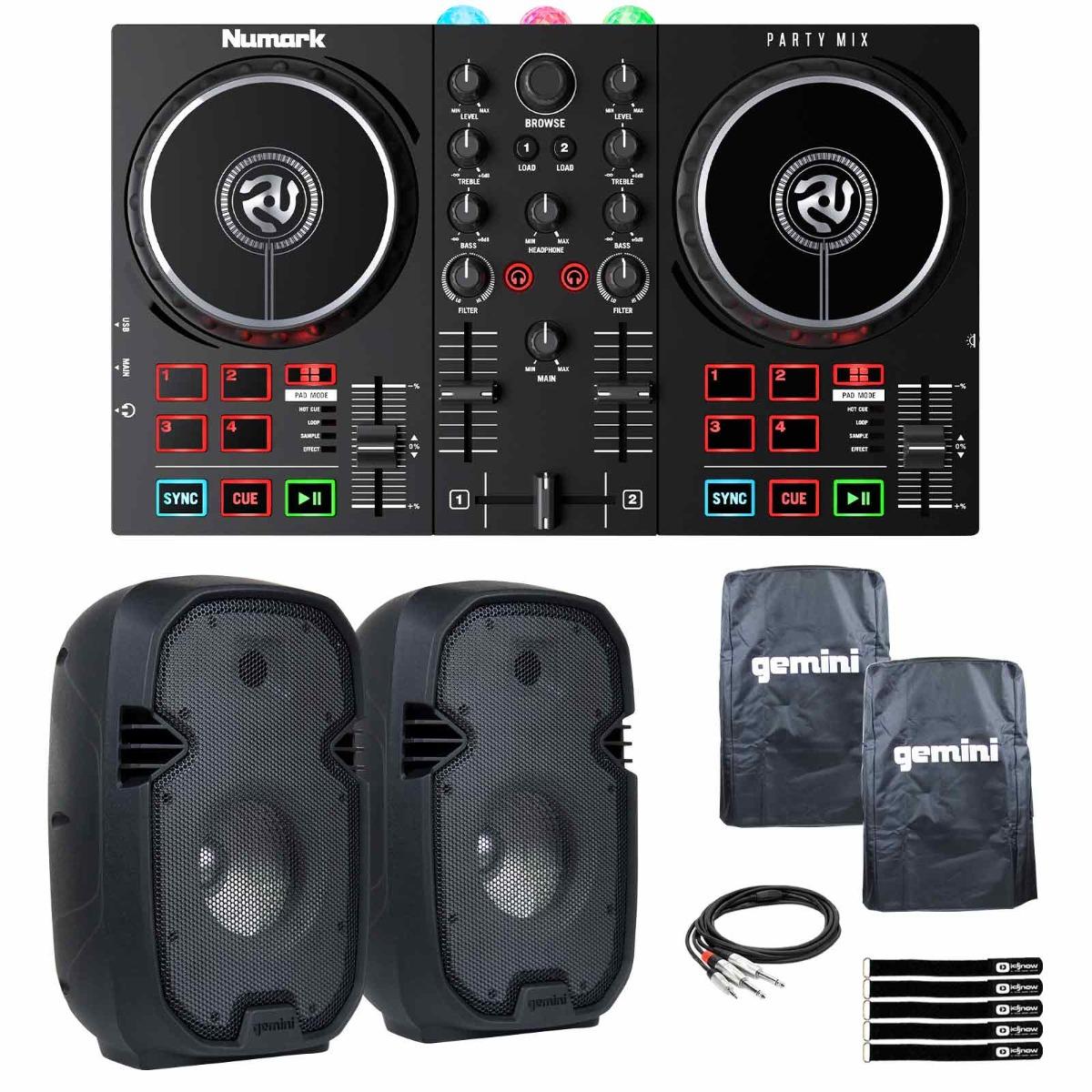 Numark Party Mix II with PartyBox Rave8 Speakers | IDJNOW
