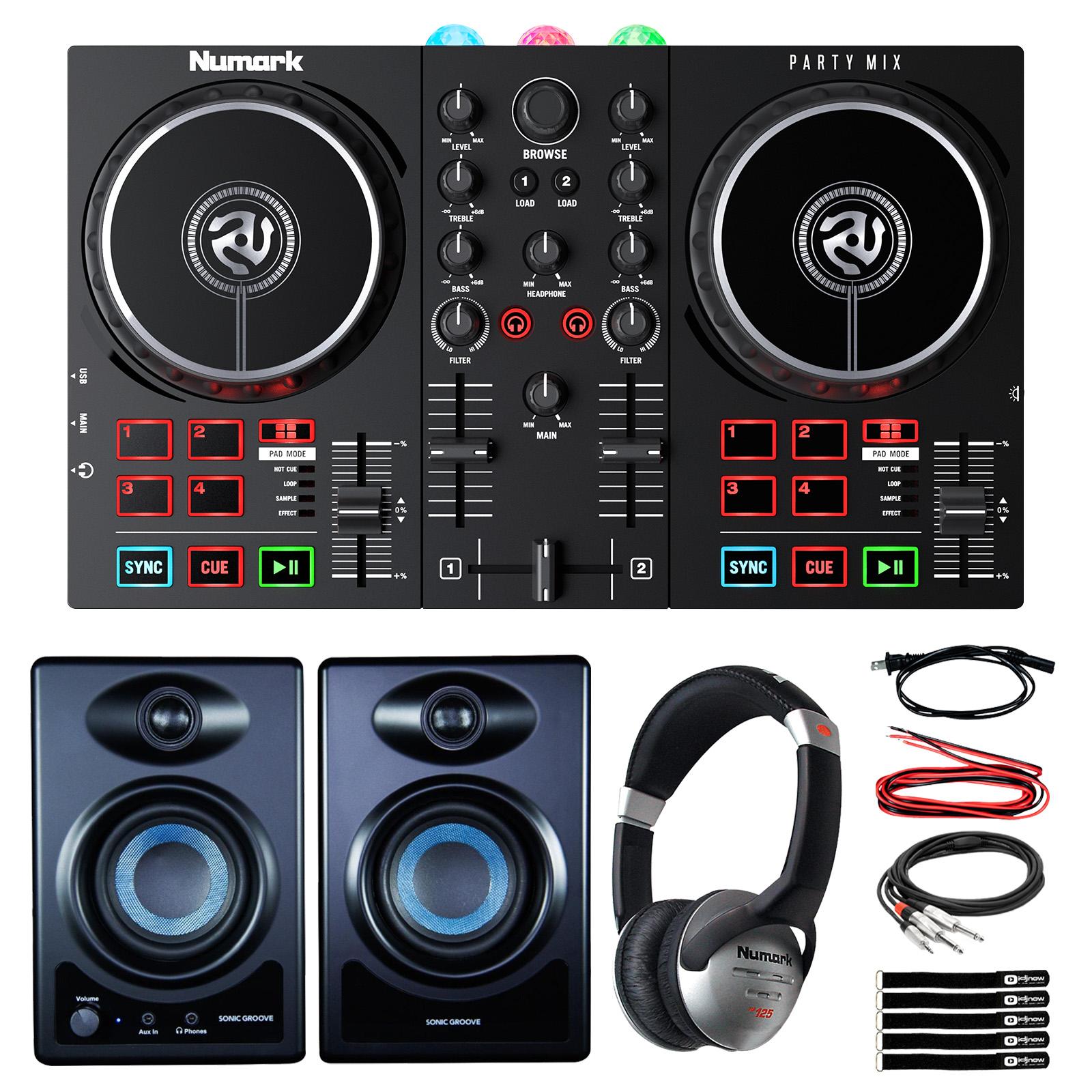 Numark party mix II DJコントローラー　DJ機材 Numark Party Mix II Controller with Monitors | IDJNOW