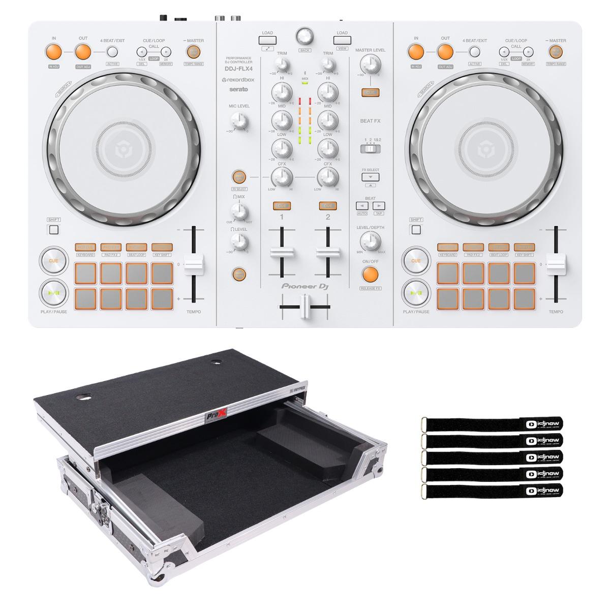 Pioneer DDJ-FLX4-W White Edition Controller with Case
