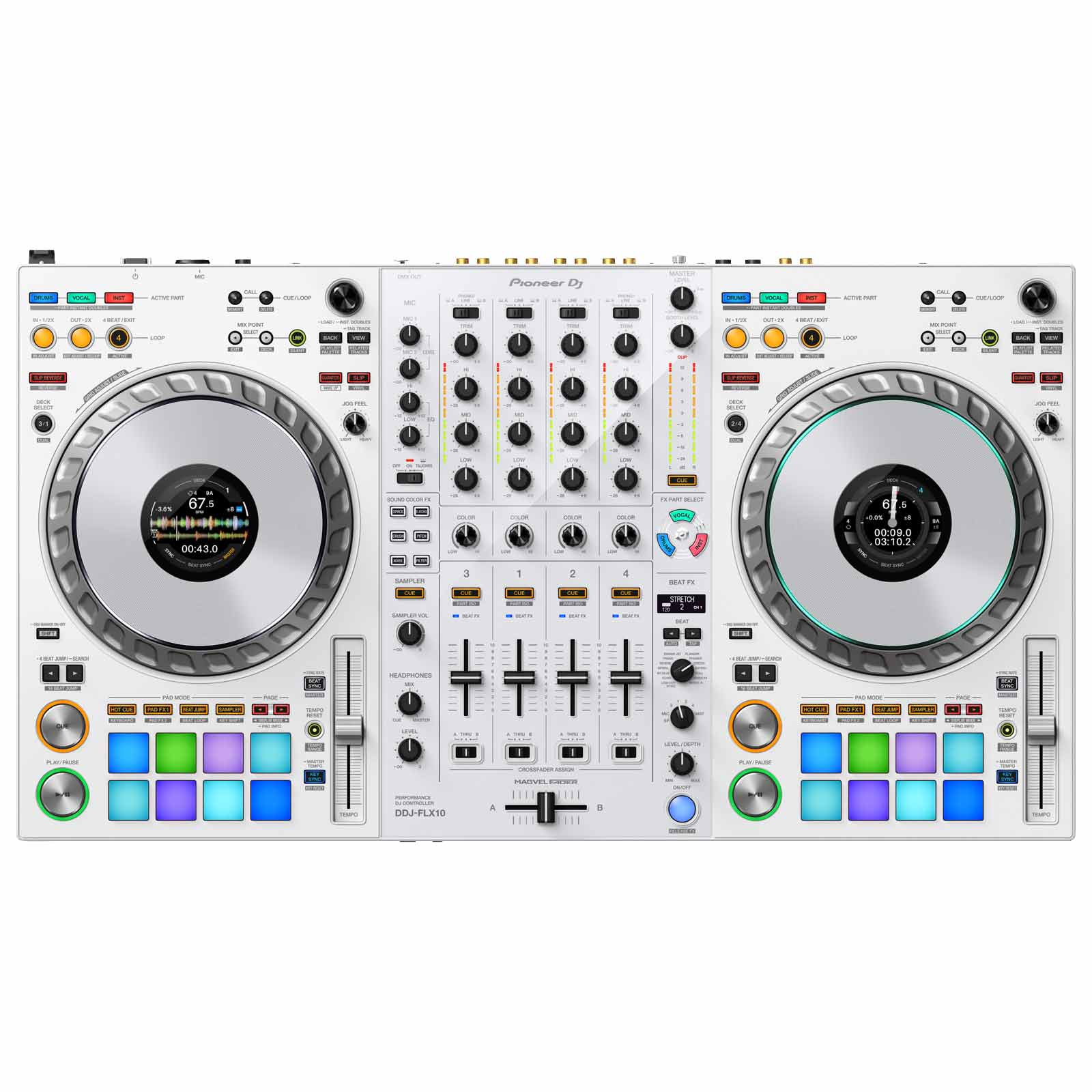 極美品 Pioneer DJ DDJ-FLX10 DJコントローラー Pioneer DJ DDJ-FLX10-W 4-Channel DJ Controller - White