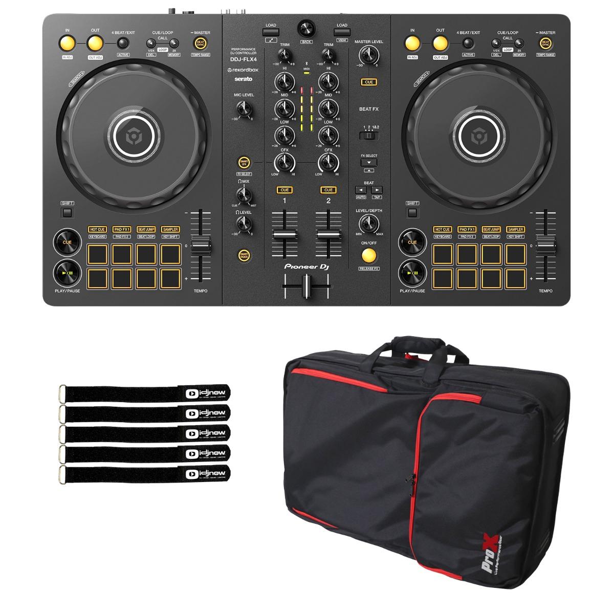 ddj-flx4 2点セット Pioneer DJ DDJ-FLX4 2-Channel DJ Controller with Backpack