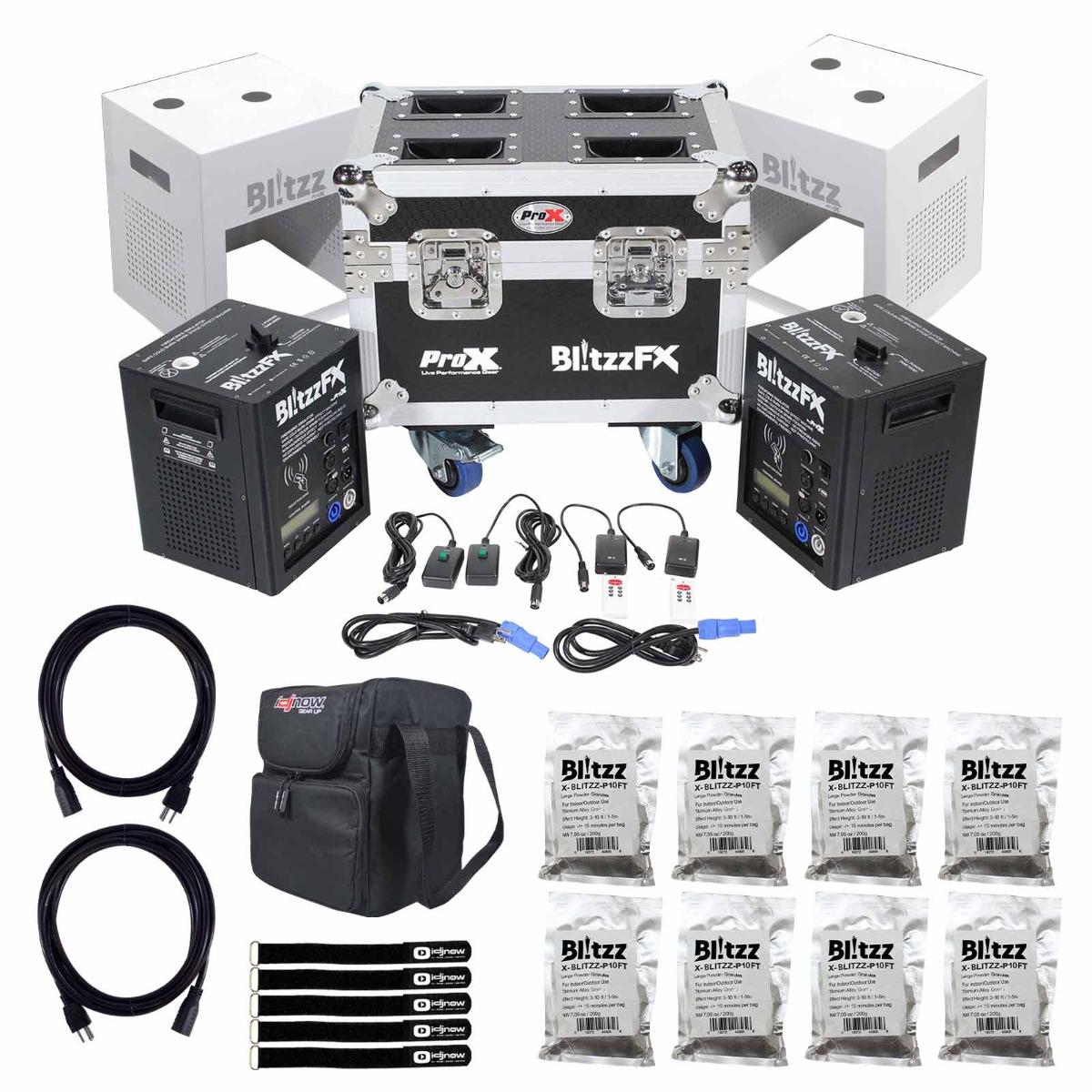 ProX X-BLITZZFX Cold Spark Machines with Effect Granules