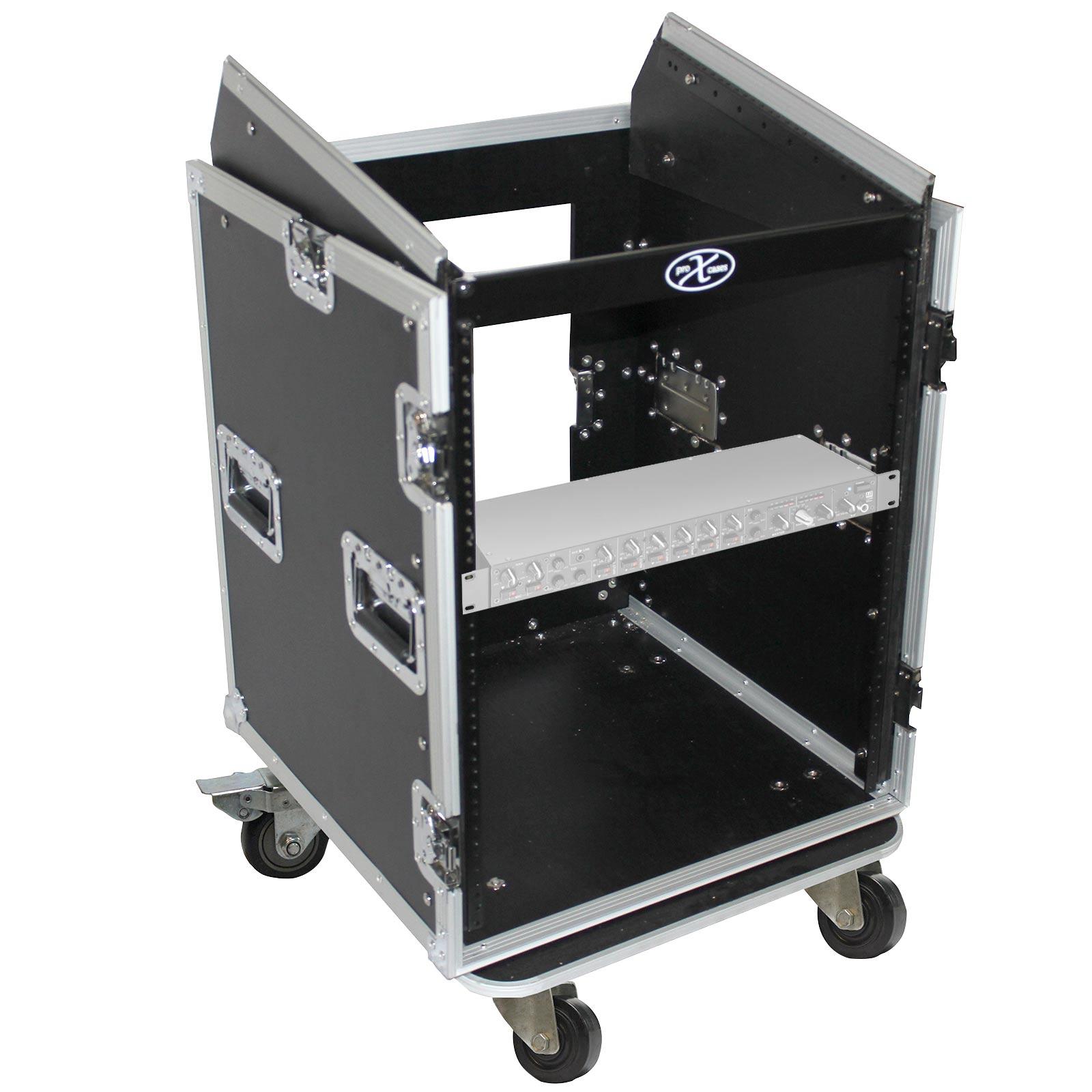 ProX 14U Rack x 10U Top Mixer DJ Combo Flight Case | IDJNOW