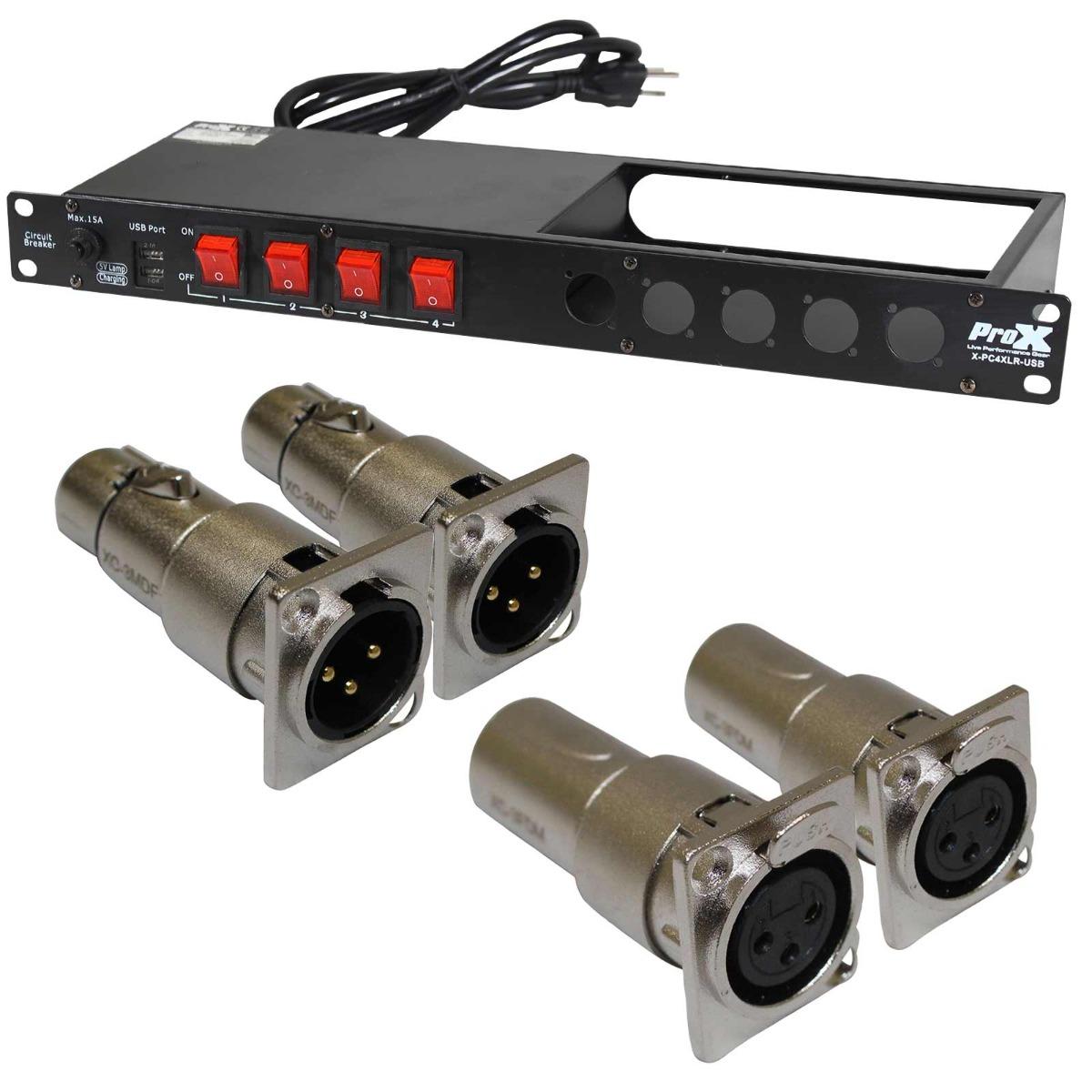ProX X-PC4XLR-USB Circuit Breaker Panel & Adapters | IDJNOW ProX X-PC4XLR-USB Circuit Breaker Panel & Adapters | IDJNOW
