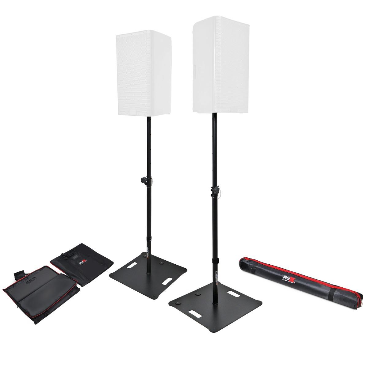 MAATEE & SONS　STAND BL Size: 2 ProX X-POLARIS-BL X2 Set of Black Speaker Stands | IDJNOW