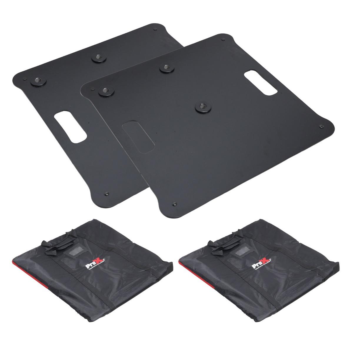 ProX X-POLARISBLX2PLATES Pair of Black Polaris Base Plates