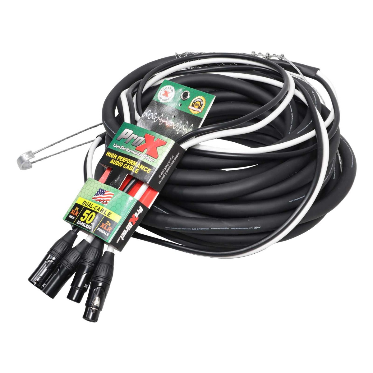 ProX XC-DXLR50 50FT Balanced Dual XLR Audio Cable | IDJNOW