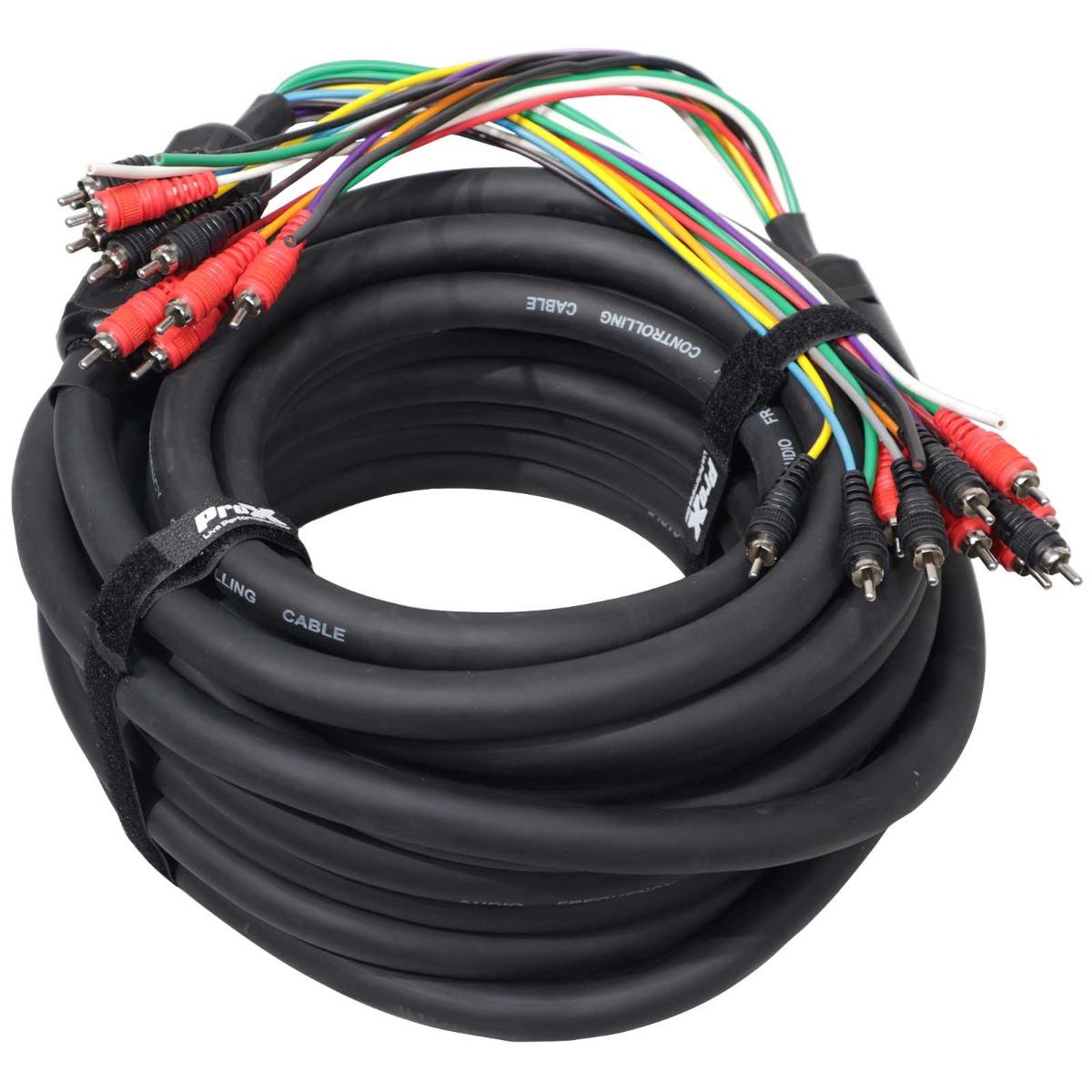 ProX XC-MEDOOZA50 50FT 10 RCA Cable for Car Audio | IDJNOW