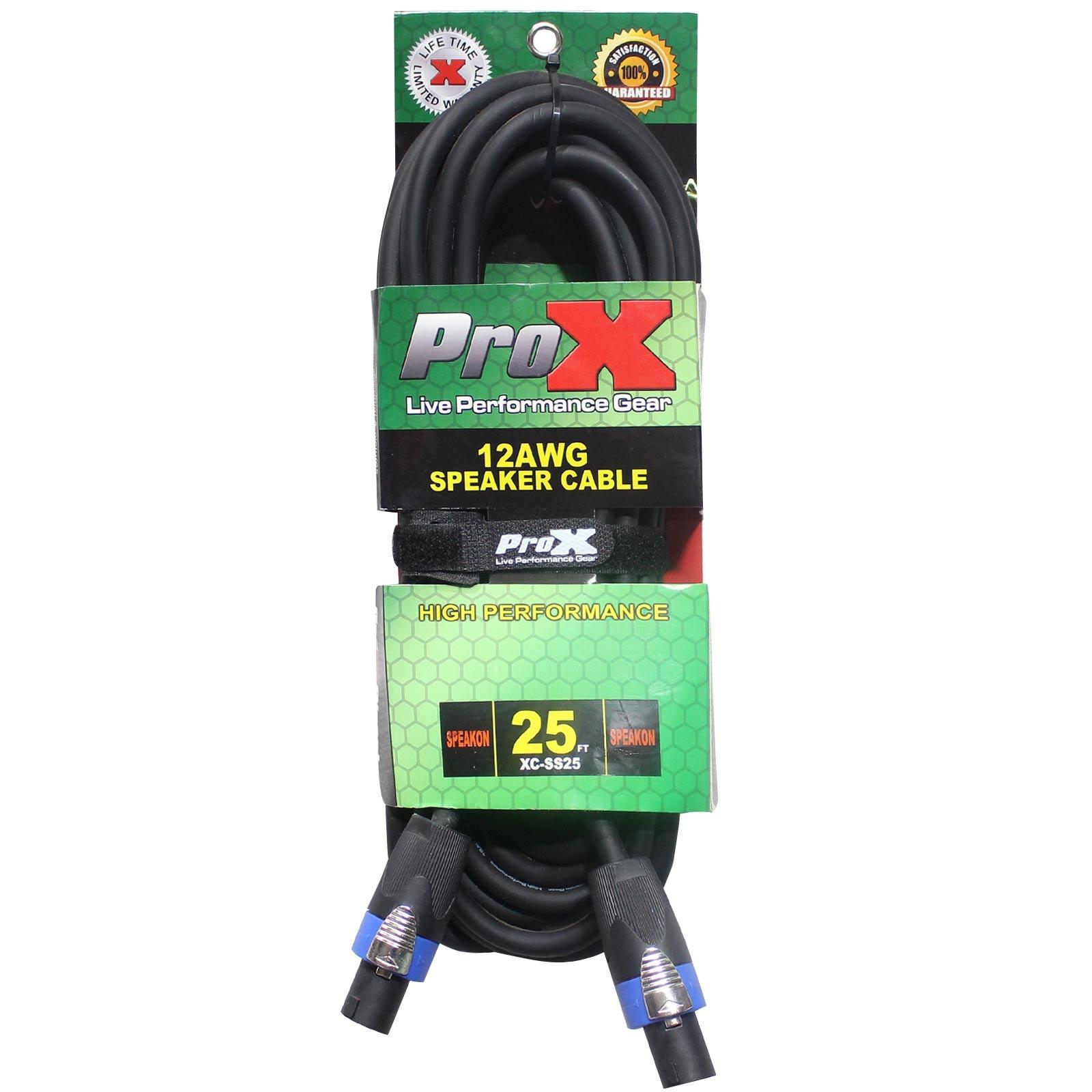 ProX 25FT SpeakOn to SpeakOn 12AWG Speaker Cable | IDJNOW