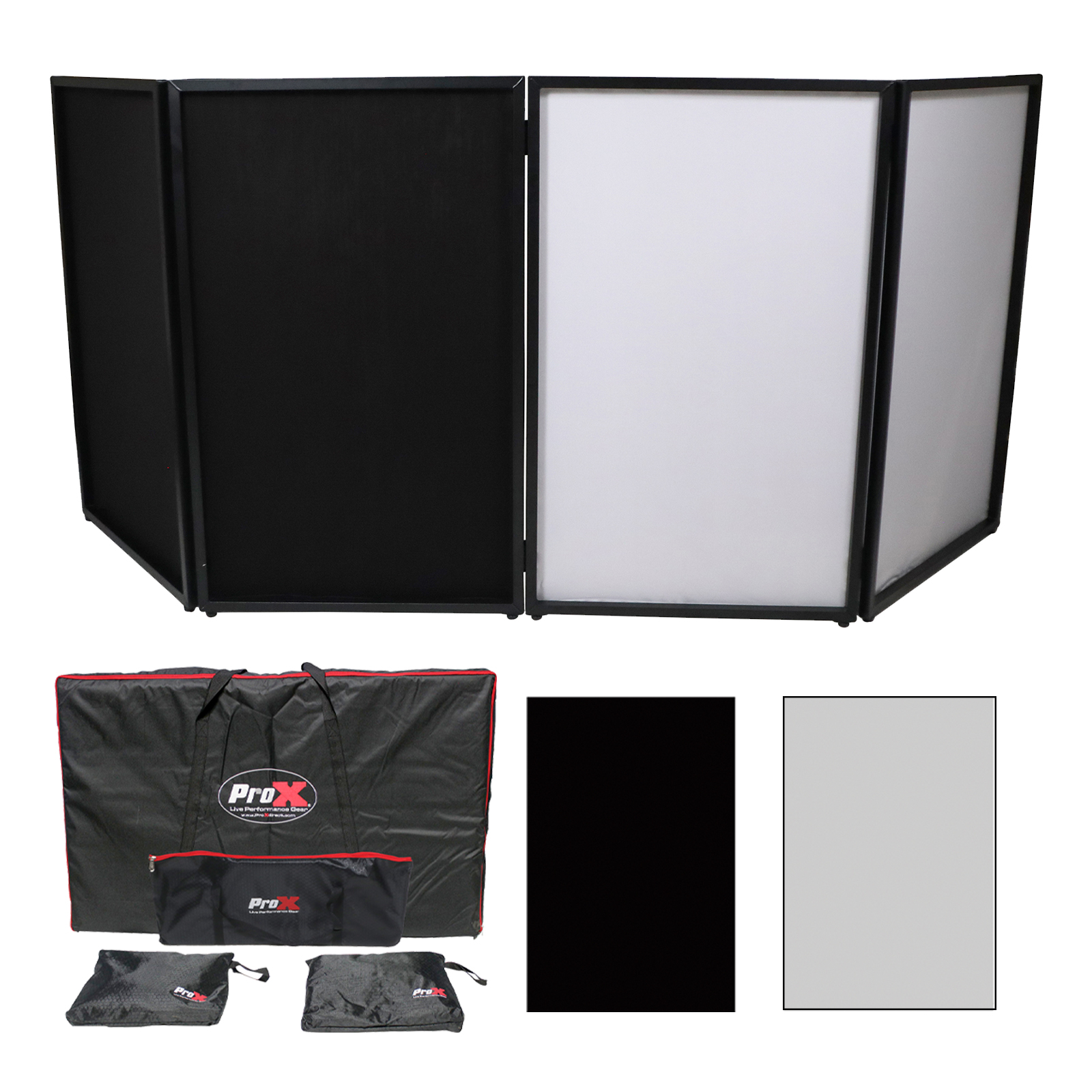 ProX XF-4X3048BMK3 Black 4 Panel Scrim Facade Pack | IDJNOW