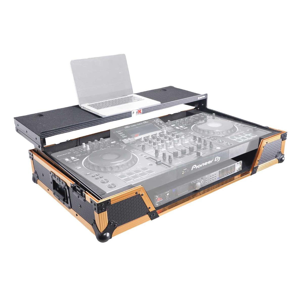 ProX Gold/Black Flight Case for XDJ-XZ with 1U Rack | IDJNOW