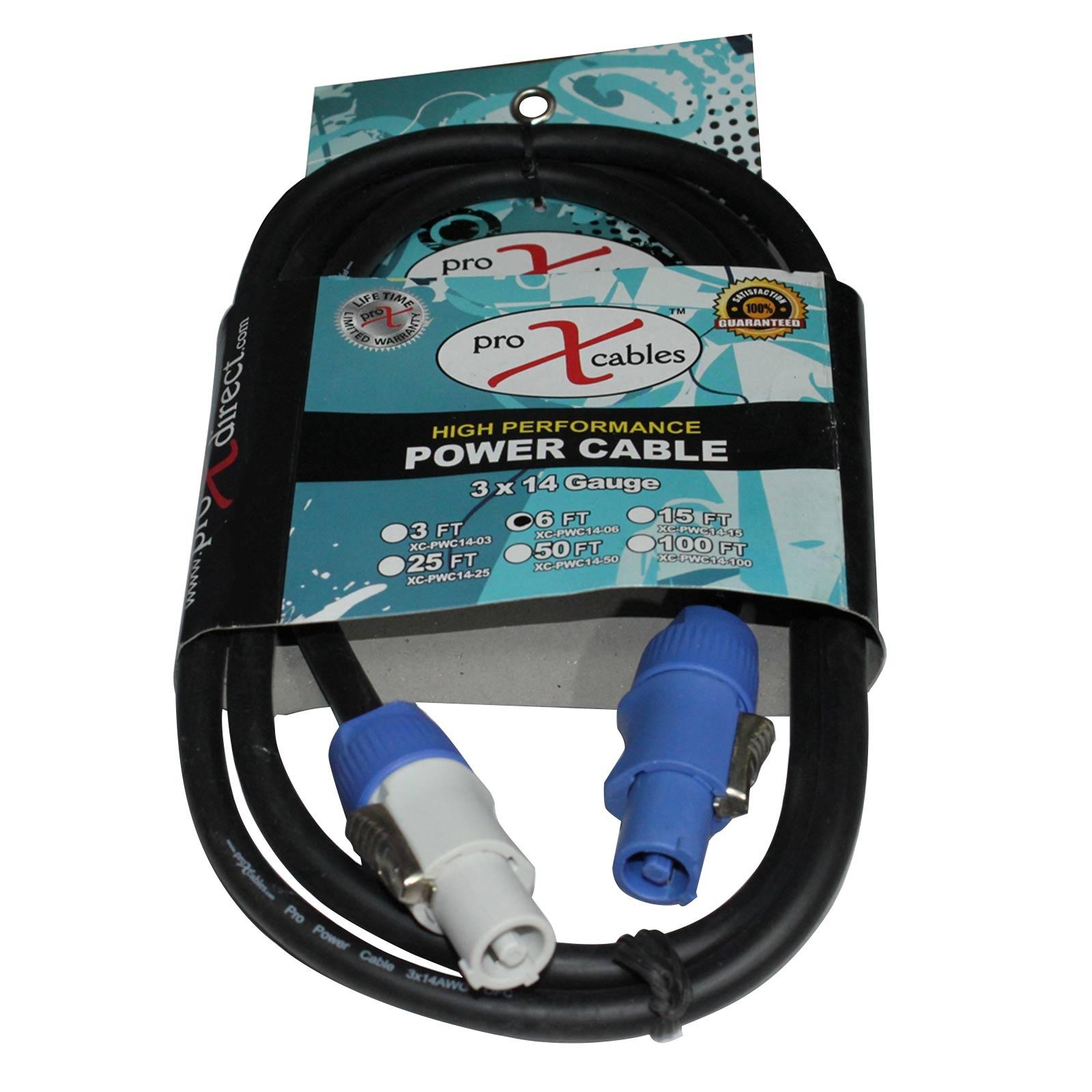 ProX 6FT Powercon Power Cable [XC-PWC14-06] | IDJNOW