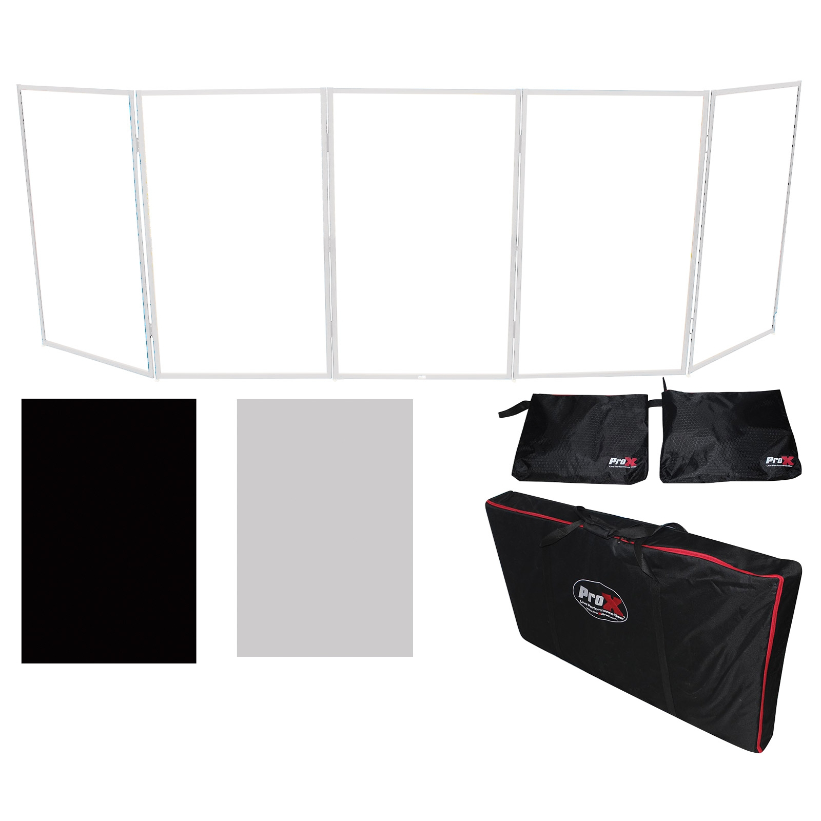 ProX XF-5X3048W 5 Panel Scrim DJ Facade Frontboard | IDJNOW