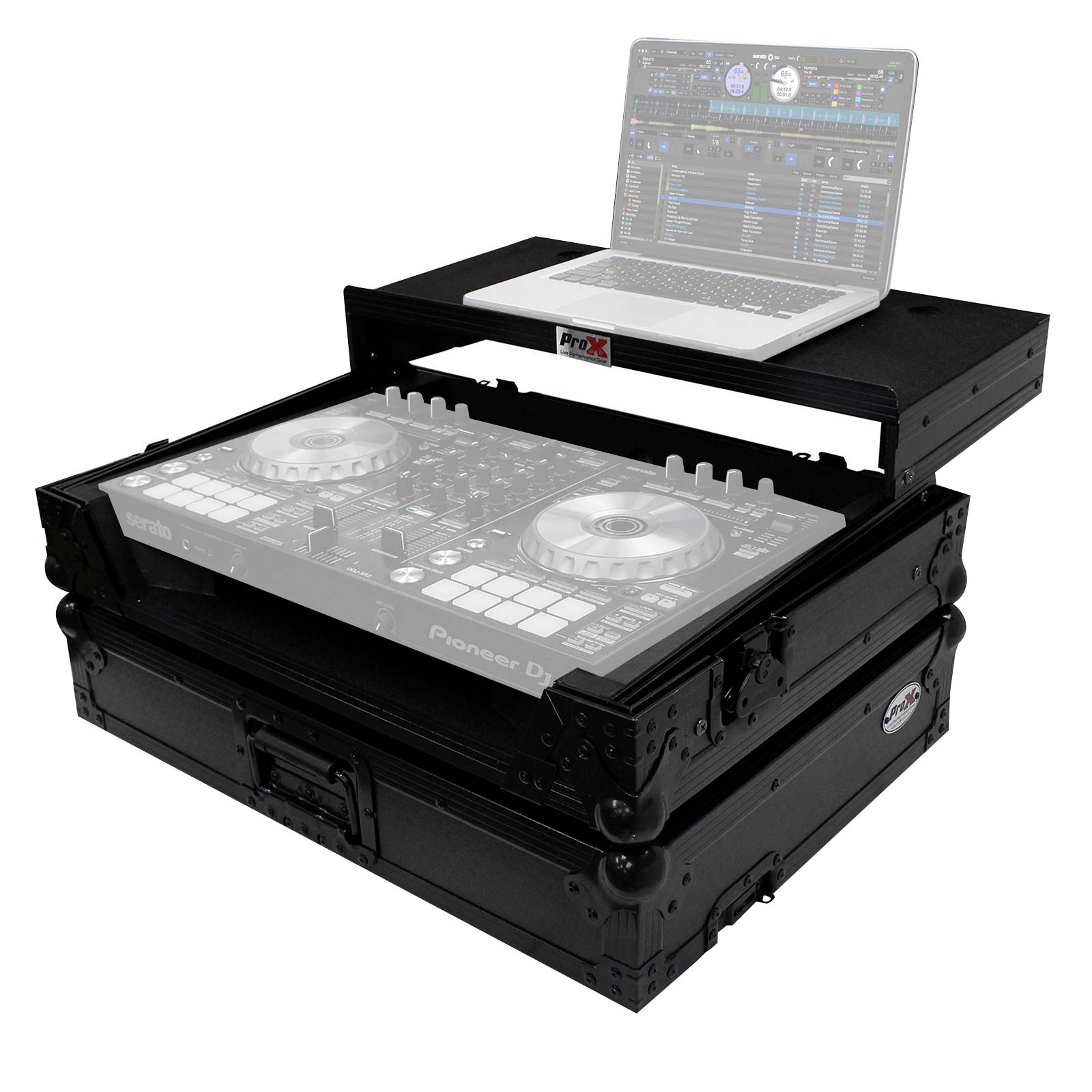 Prox XS-DDJSR2LTBL-LED Black Pioneer DDJ-SR2 Case | IDJNOW