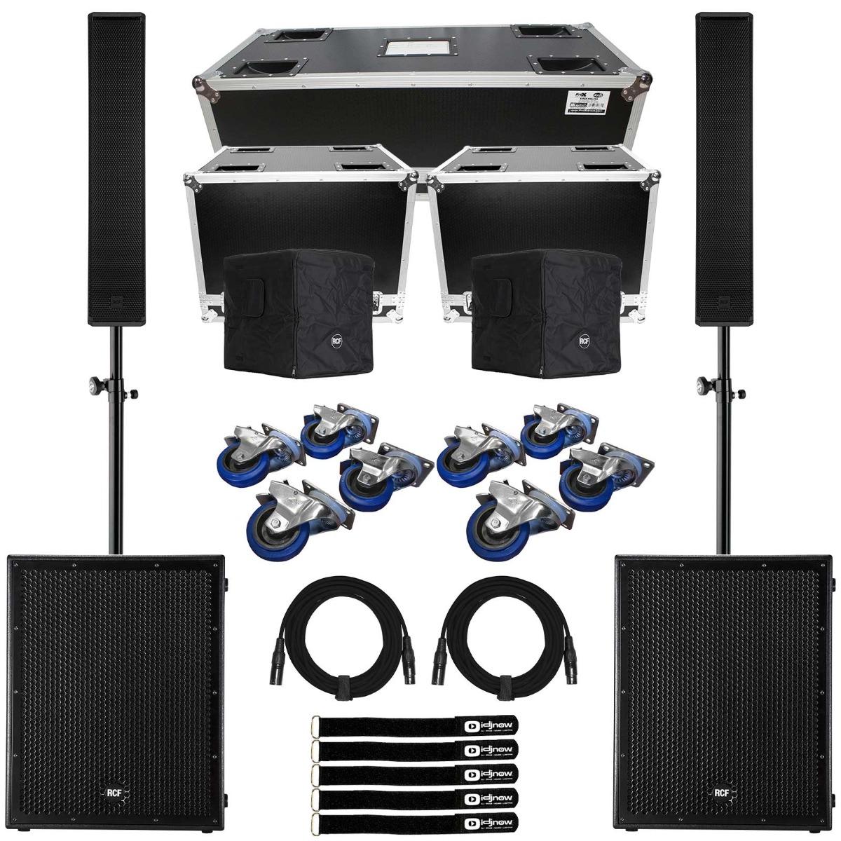 2) RCF NXL 24-A Column Speakers with Subwoofers IDJNOW