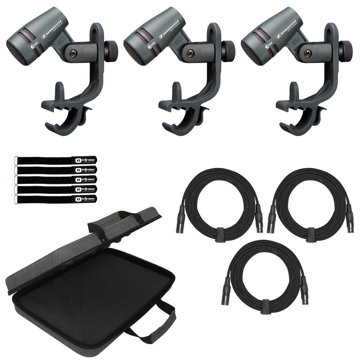 Sennheiser e604 ケース付き Sennheiser 3-PACK-E-604 Microphone Set with Case | IDJNOW