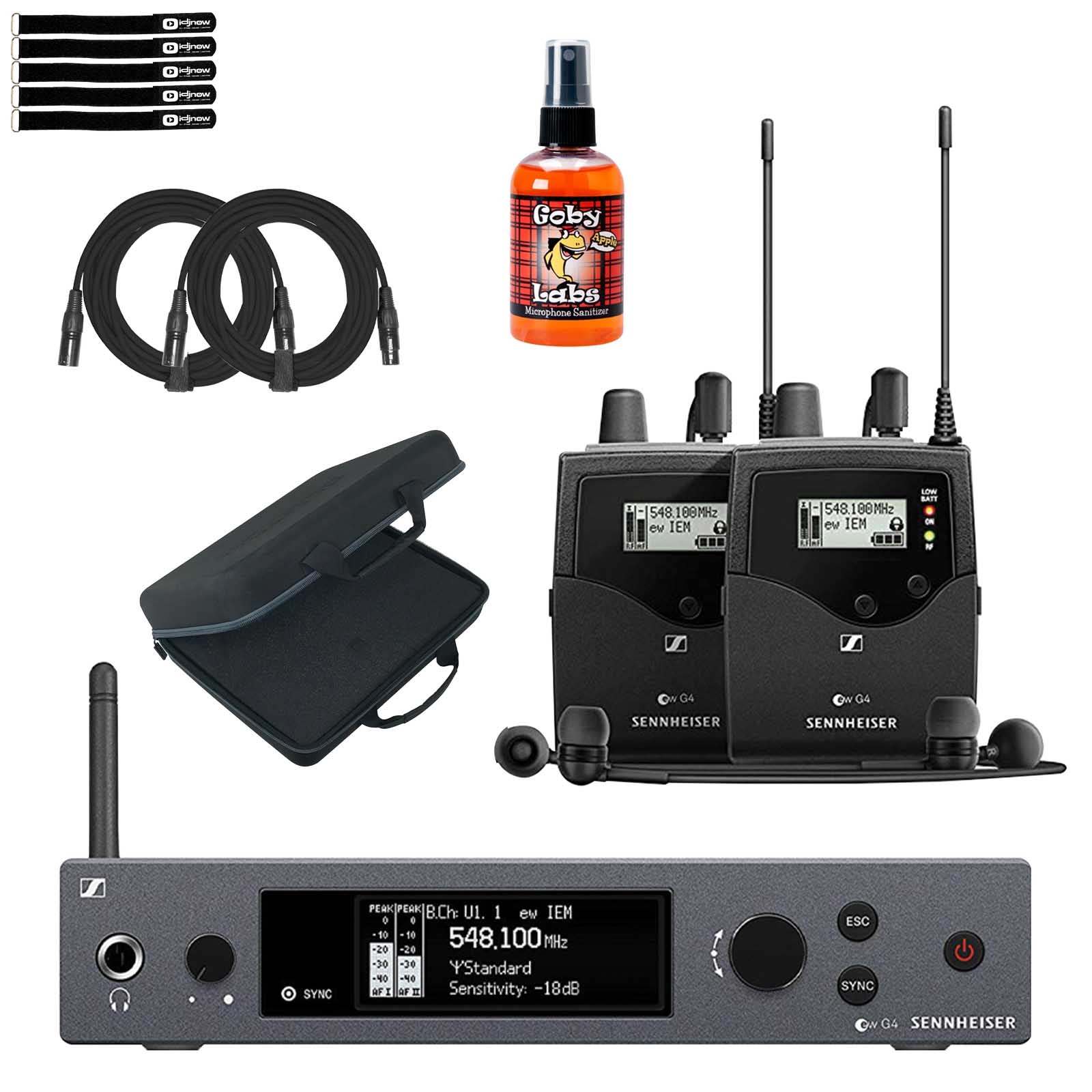 Sennheiser EW IEM G4-TWIN-A1 with Case & Sanitizer | IDJNOW