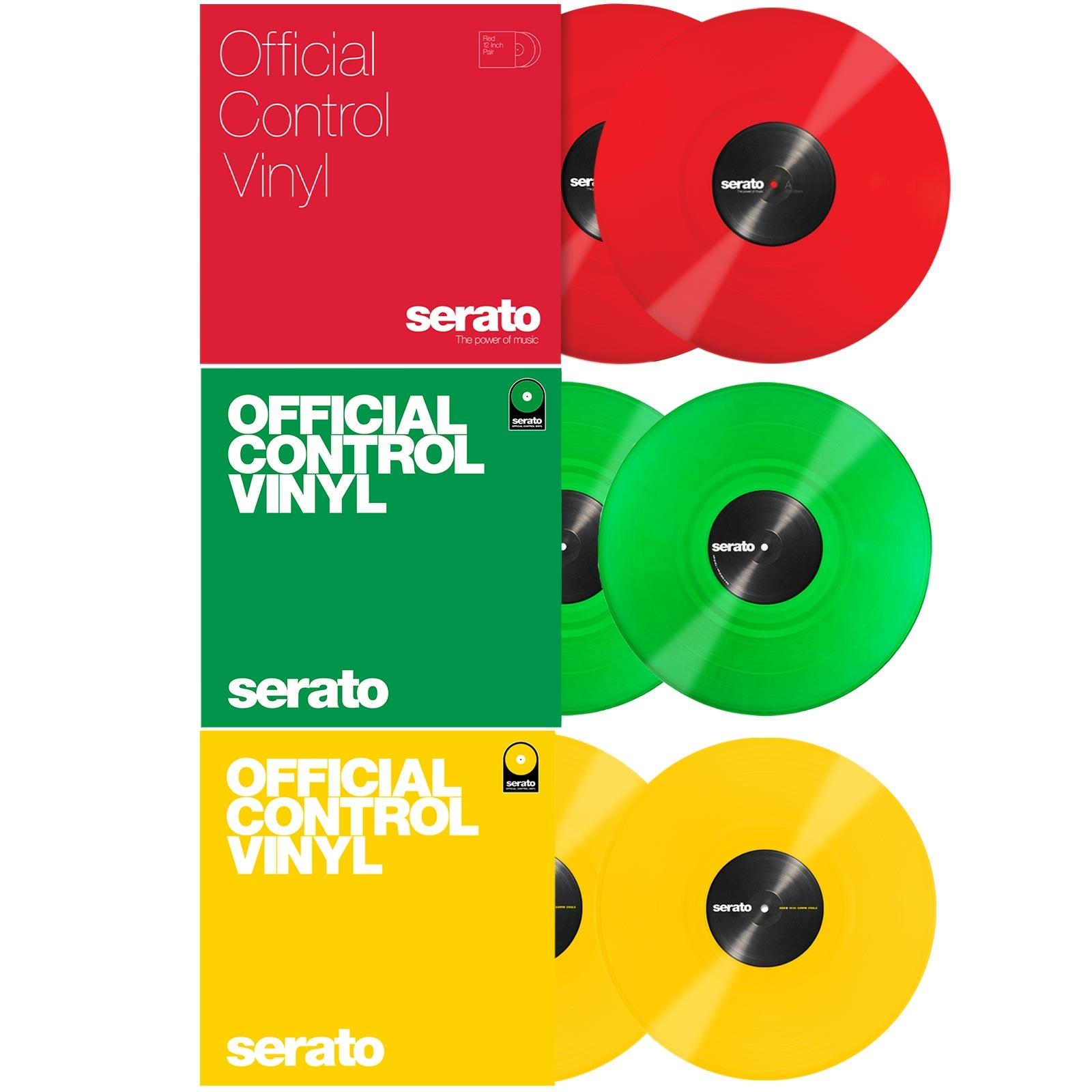 その他 serato,djay control cd 12inch Serato Red, Green, and Yellow 12