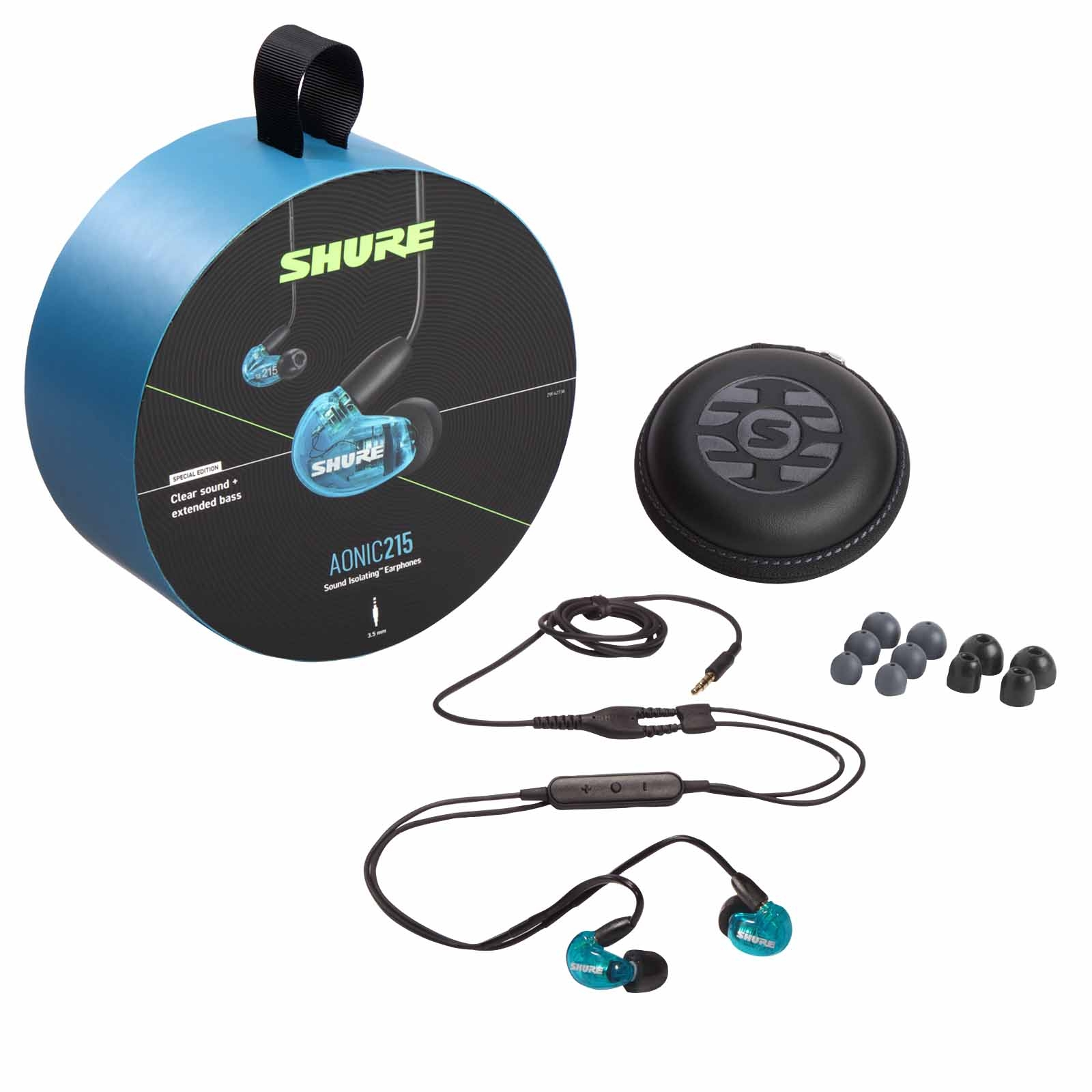 SHURE AONIC215(SE215DYBL+UNI-A) ブルー 有線 Amazon.co.jp: SHURE シュア イヤホン AONIC 215 有線 マイク