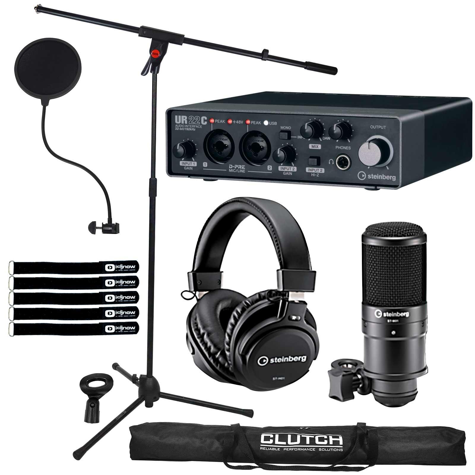 Steinberg UR22C Recording Pack with Mic Boom Stand | IDJNOW