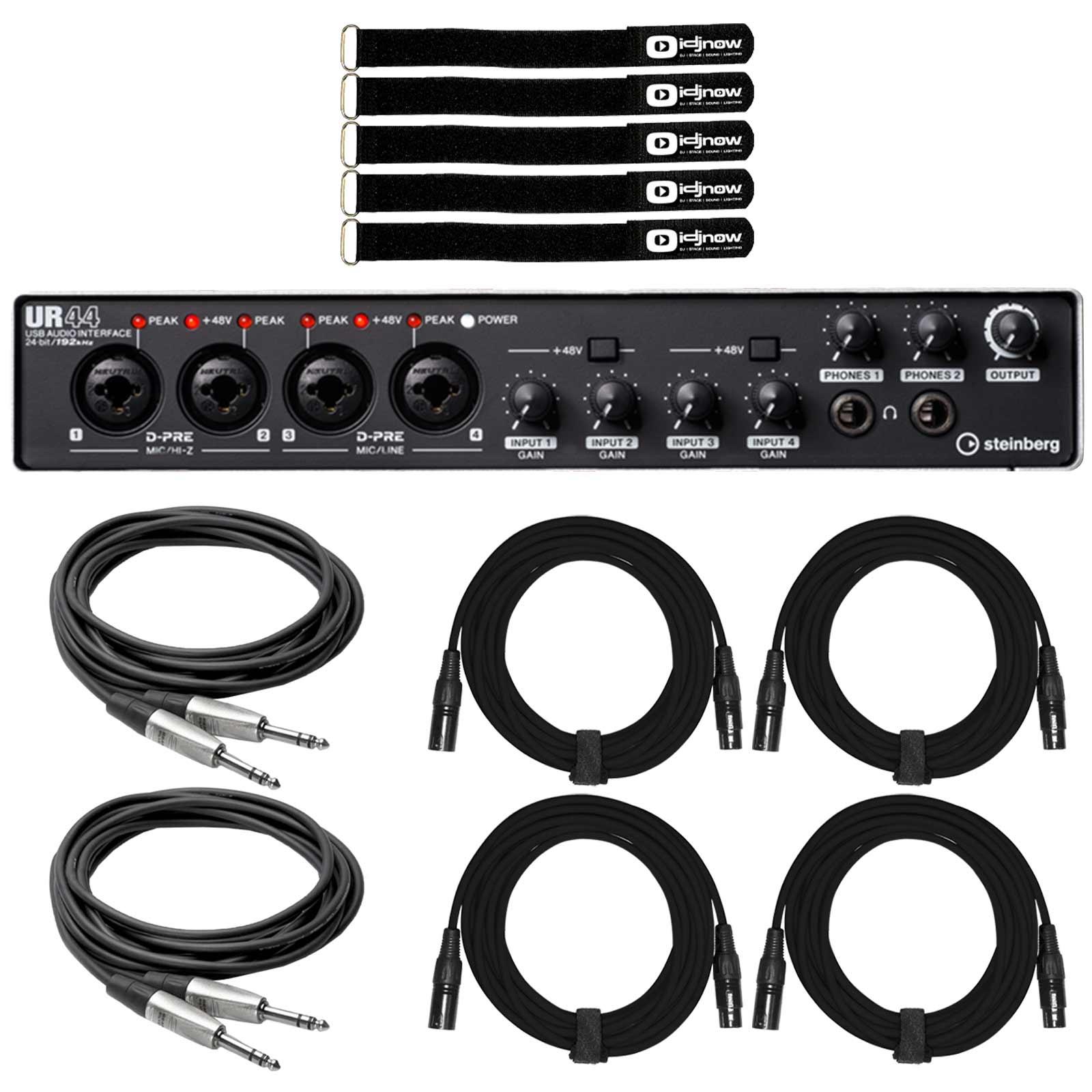 Steinberg UR44 USB Audio Interface with Cables | IDJNOW