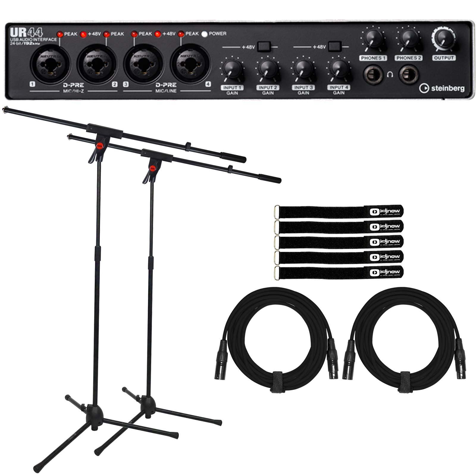 Steinberg UR44 USB Audio Interface & Boom Stands | IDJNOW
