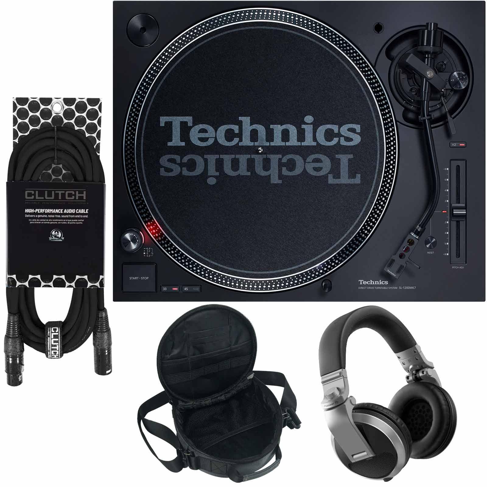 Technics SL-1200MK7 Turntable & Silver Headphones | IDJNOW