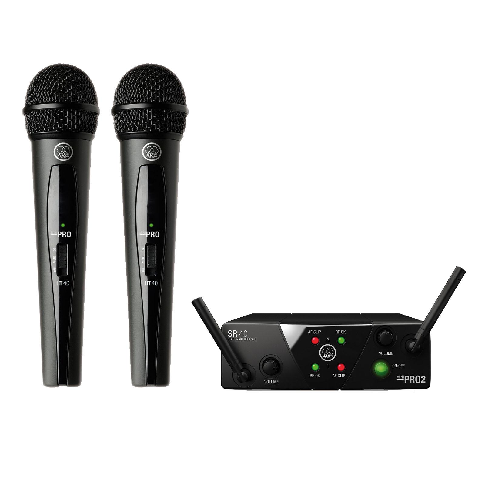 AKG WMS40 Mini Dual Vocal Set Wireless Microphone System