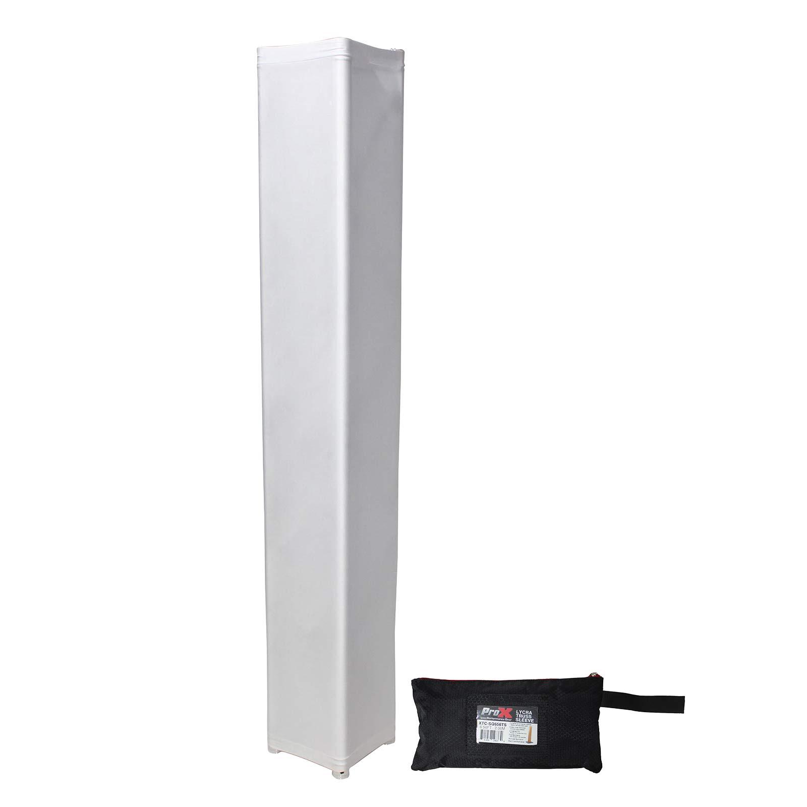 ProX 8.20FT White Lycra Cover Sleeve for Quad Truss Segment