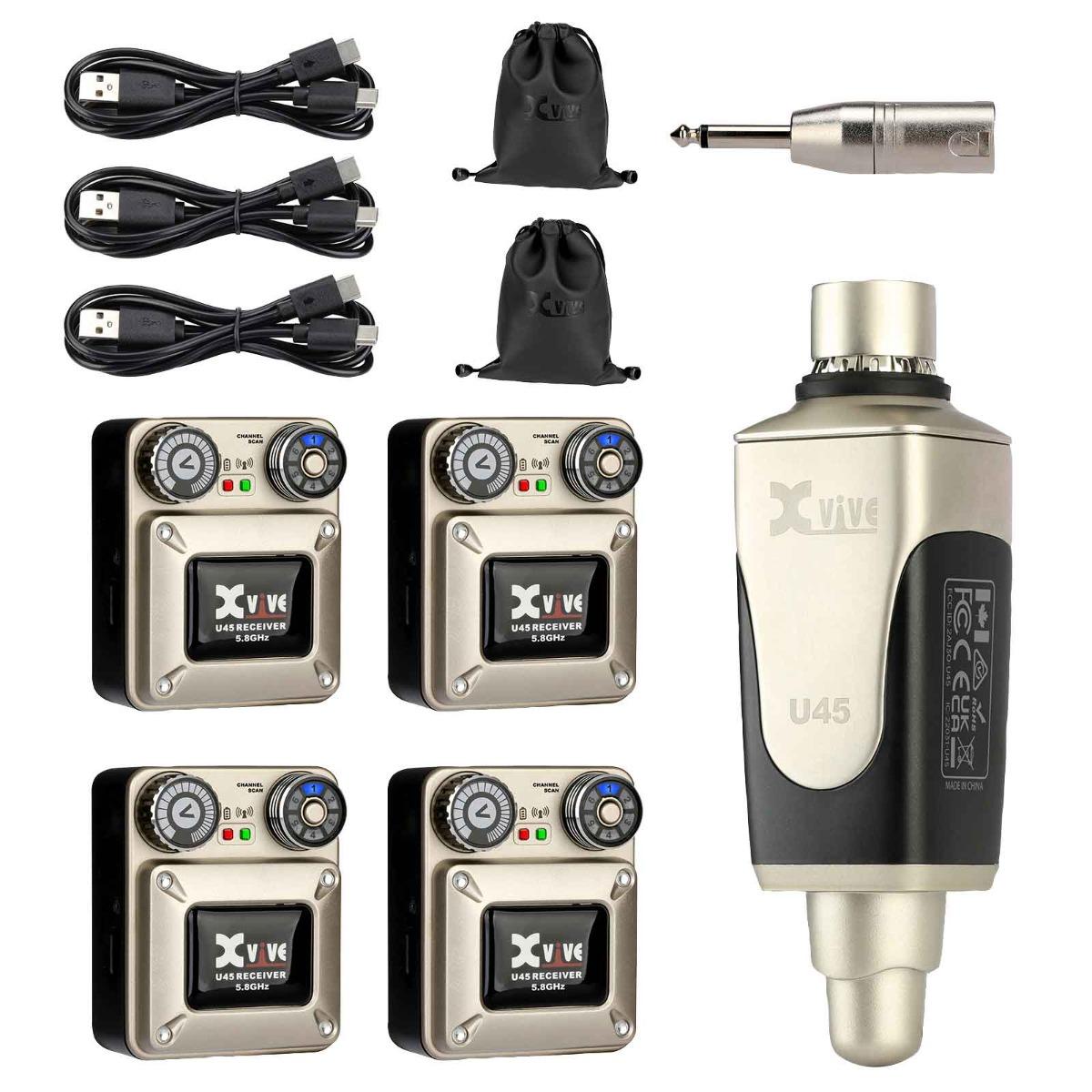 配信機器・PA機器・レコーディング機器 Xvive In-Ear Monitor Wireless System Xvive U4 In-Ear Monitor Wireless System With One Transmitter