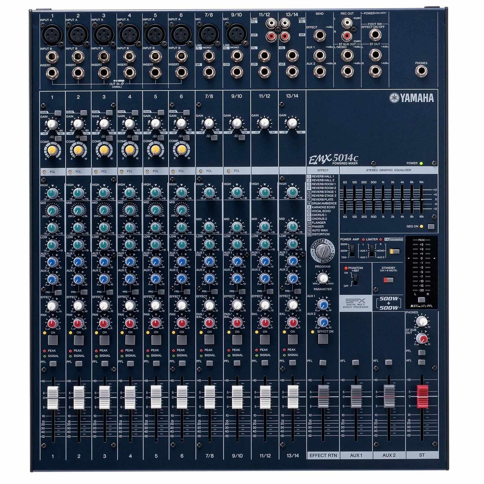 Yamaha EMX5014C 14-Input Stereo Powered Mixer | IDJNOW
