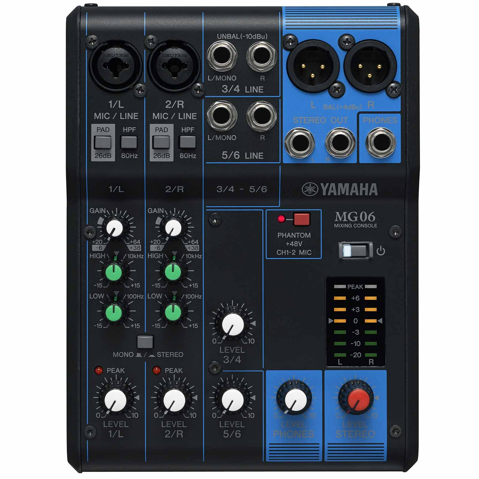 DJ機材 YAMAHA MG06 yamaha-mg06-6-input-stereo-