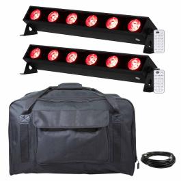 2) ADJ UBL6H Wash Lights with Cable and Case | IDJNOW