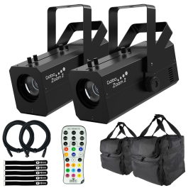 2) Chauvet DJ Gobo Zoom 2 Gobo Projectors & Bags | IDJNOW