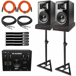 JBL 306P MkII Monitors with M-Audio USB Audio Interface | IDJNOW