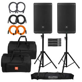 2) JBL Professional EON715 Speakers with Bags | IDJNOW