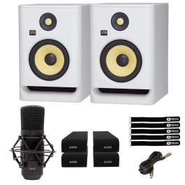 2) KRK RP5 ROKIT G4 Monitors with EM-91C Mic | IDJNOW