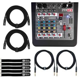 Allen & Heath ZED-6FX Analogue FX Mixer & Cables | IDJNOW