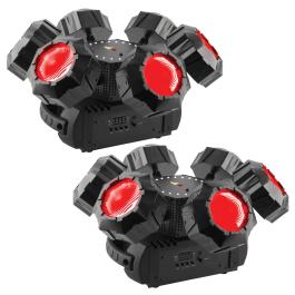 2) Chauvet DJ Helicopter Q6 Rotating Multi-Effect Lights