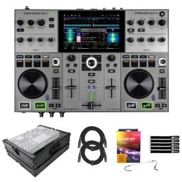 Denon DJ PRIME GO+ Standalone DJ Controller with Black Case