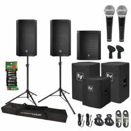 2x Electro-Voice ELX200-12P Speakers with 18